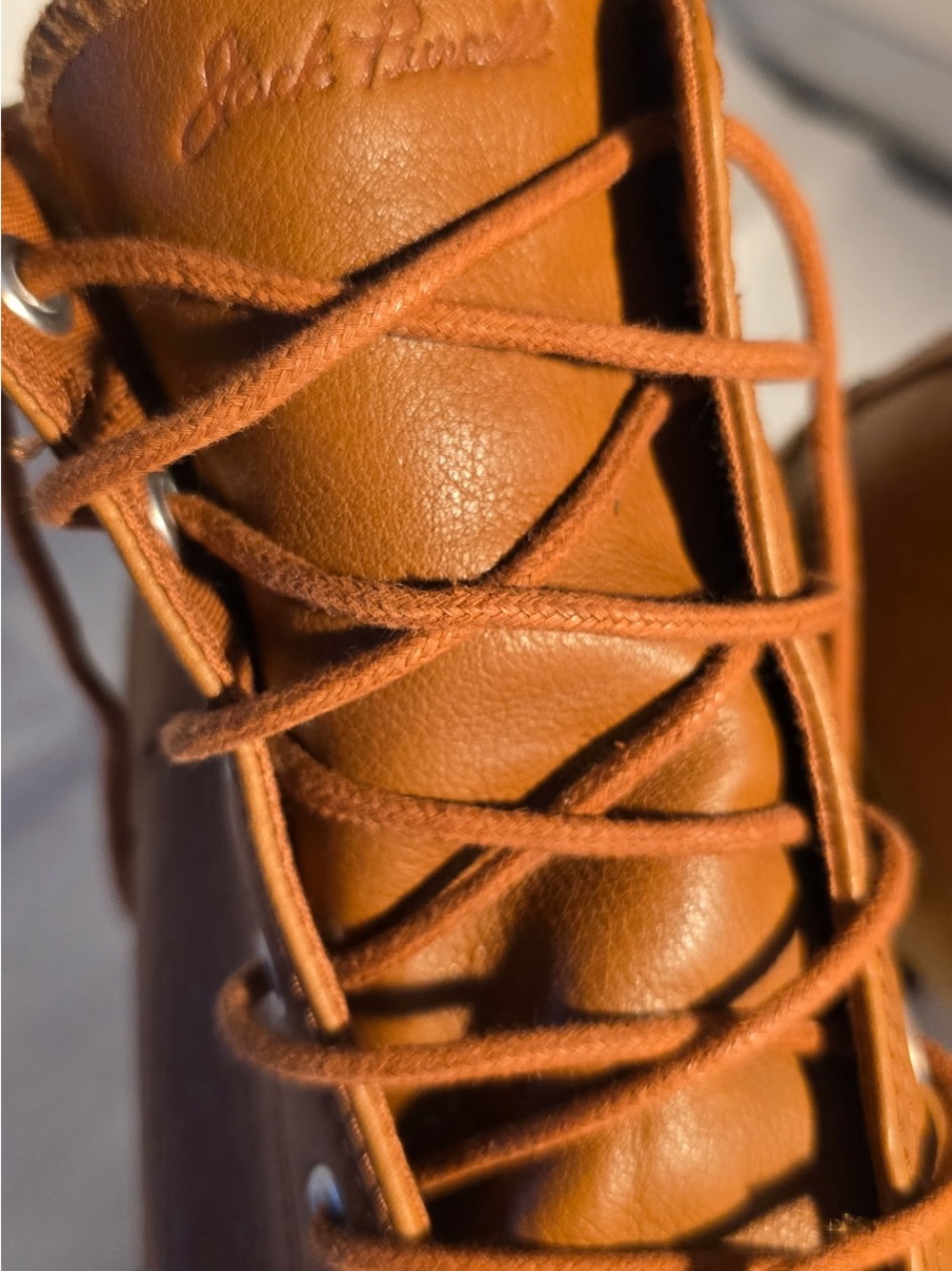 Jack Purcell Converse Men’s Tan/Brown High-Top Leather Boots - Picture 5 of 7